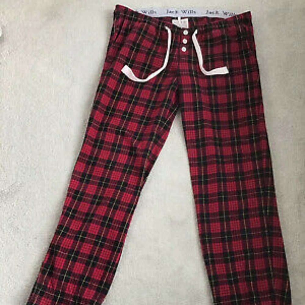 JACK WILLS Tartan Plaid Check Pajama Pants US 6